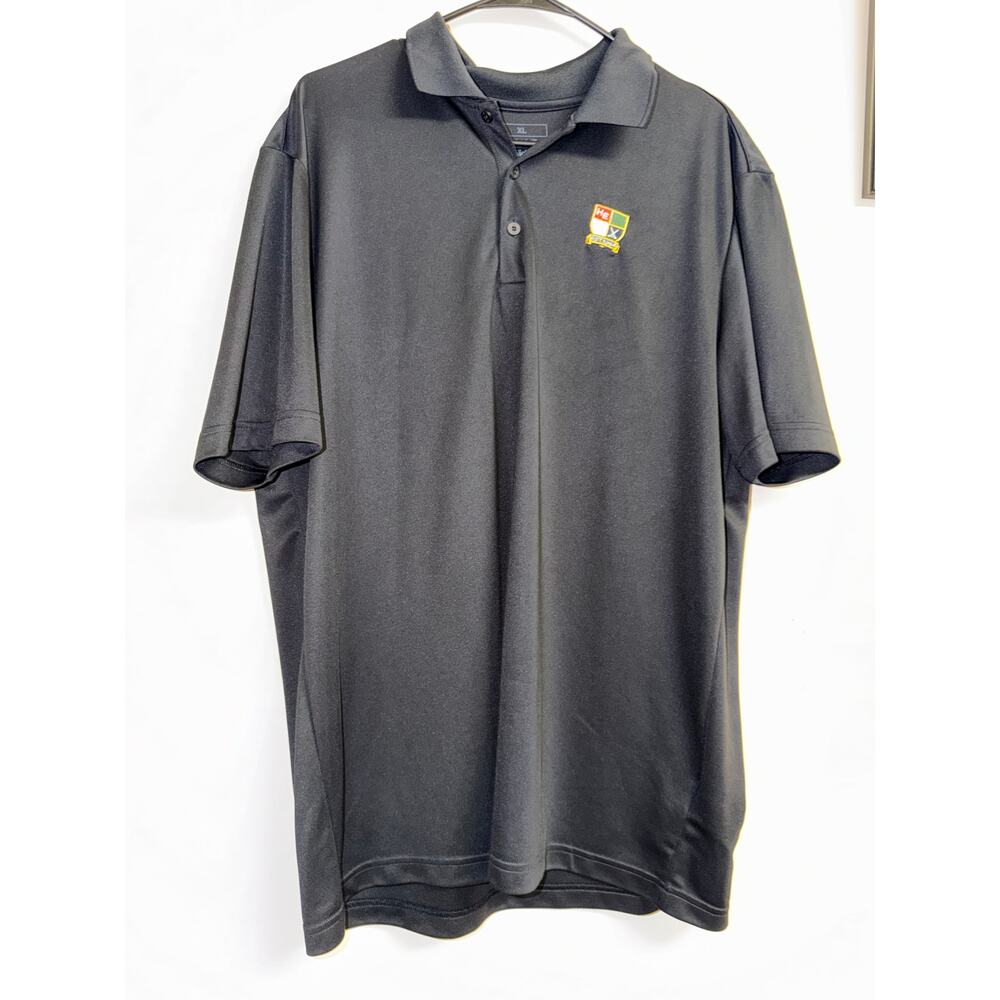 Men’s Adidas Black Golf Polo Hound’s Ear Size XL